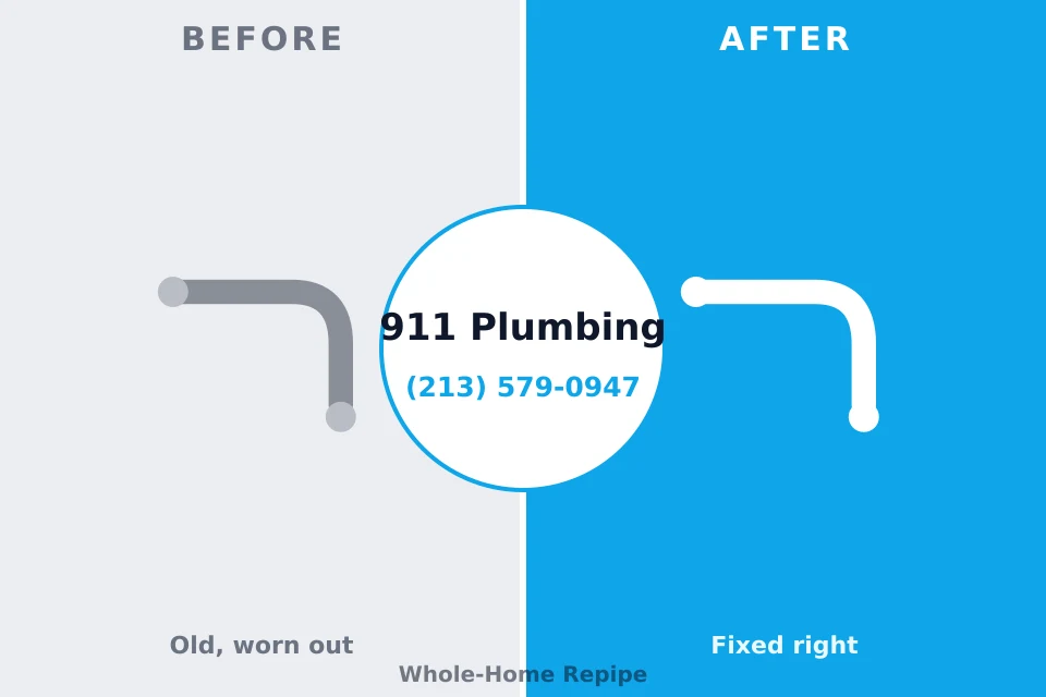 Before and after: plumbing company New Franklin, OH